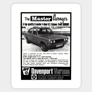 HILLMAN AVENGER - local dealer ad Sticker